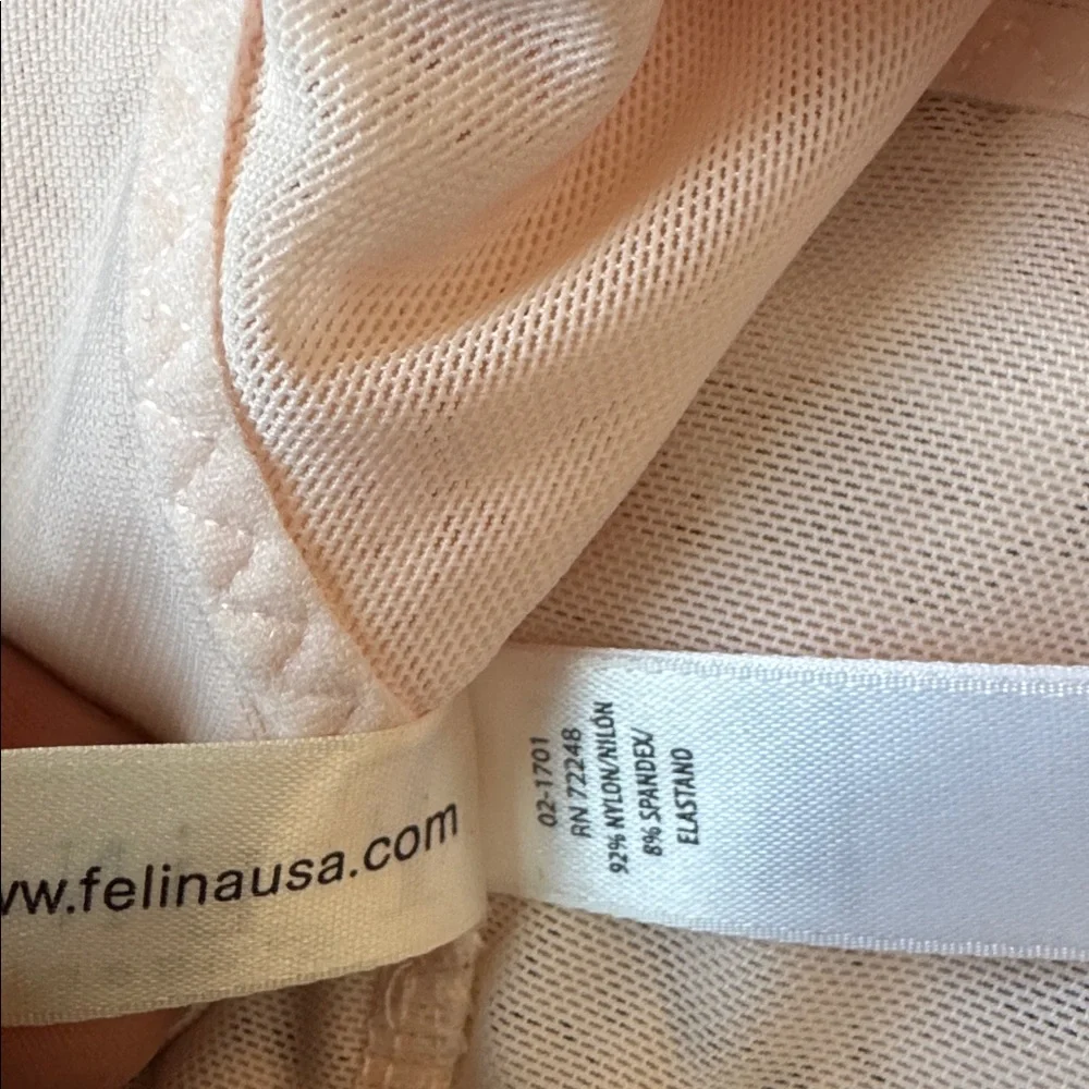 Felina Pink Floral Lace Racerback Bralette Wireless Bra SIZE S